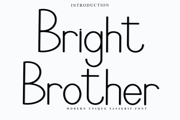 Bright Brother: A Creative Font for Modern Brand Identity
