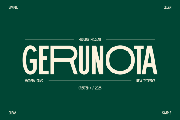 Gerunota: The Clean Sans Serif Typeface for Modern Campaigns