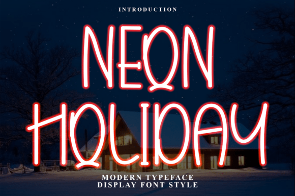 Neon Holiday Typeface: Elevate Seasonal Marketing Campaigns